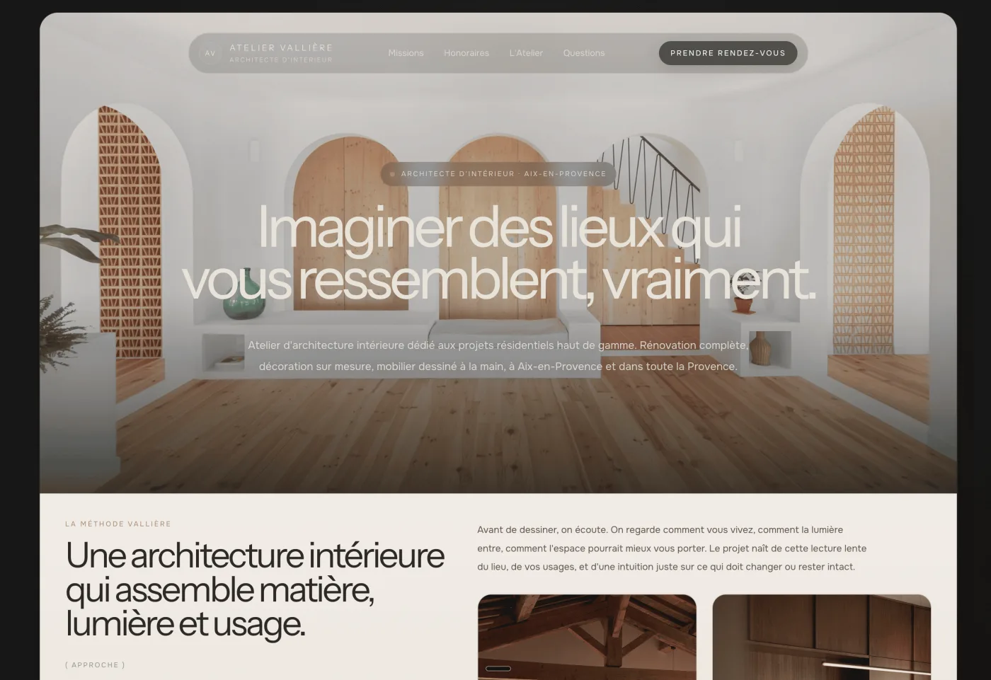 Site web Atelier Vallière, paysagiste — Étude de cas Kliik